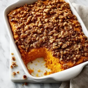 Sweet Potato Casserole With Pecan Topping