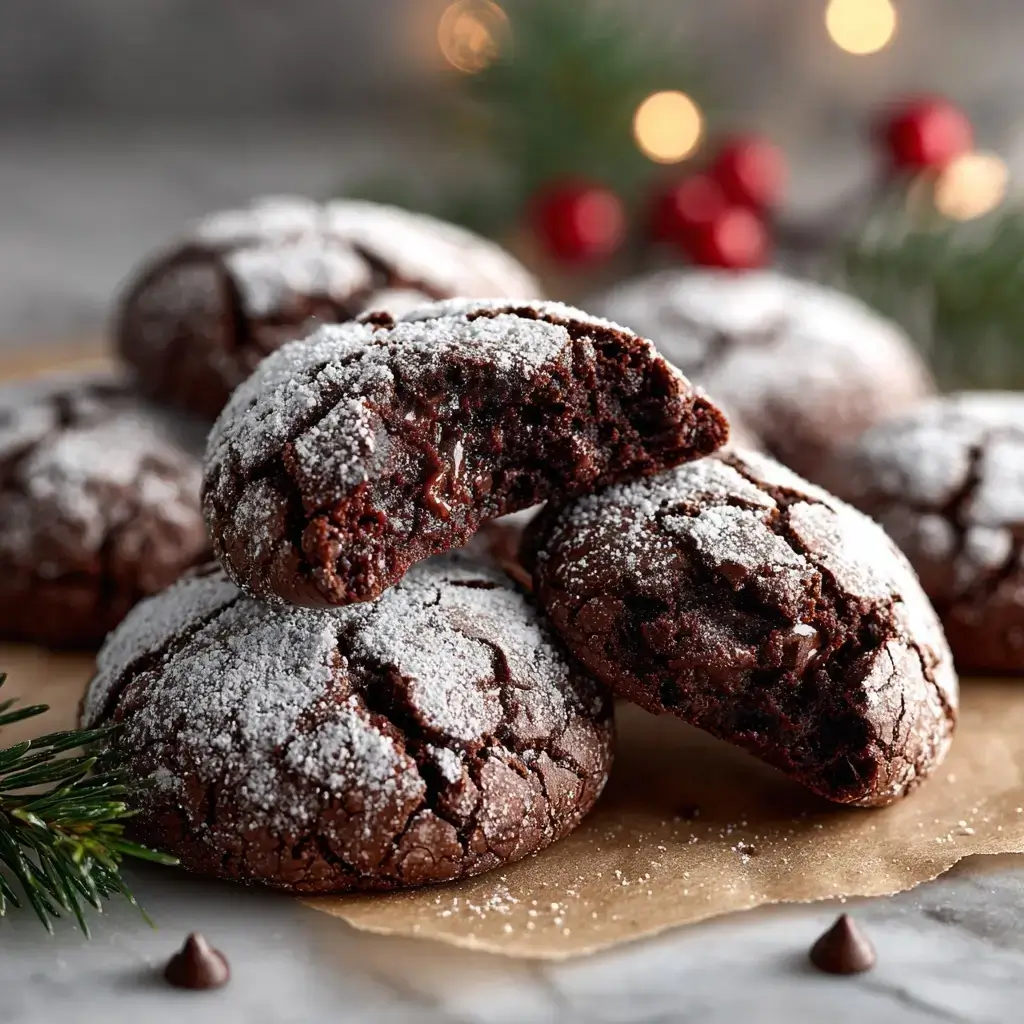 The Best Gluten Free Chocolate Crinkle Cookies