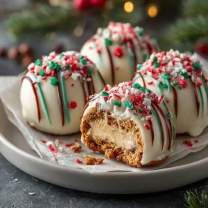 White Chocolate Christmas Peanut Butter Pretzel Bites