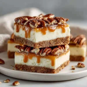 No Bake Pecan Pie Cheesecake Bars