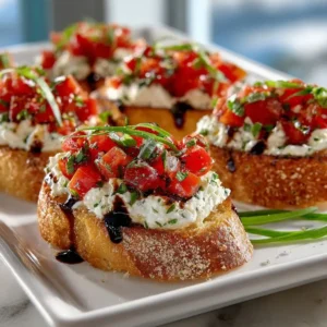 Healthy Christmas Bruschetta Appetizer