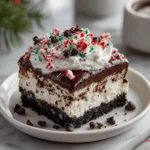 No Bake Christmas Oreo Lasagna