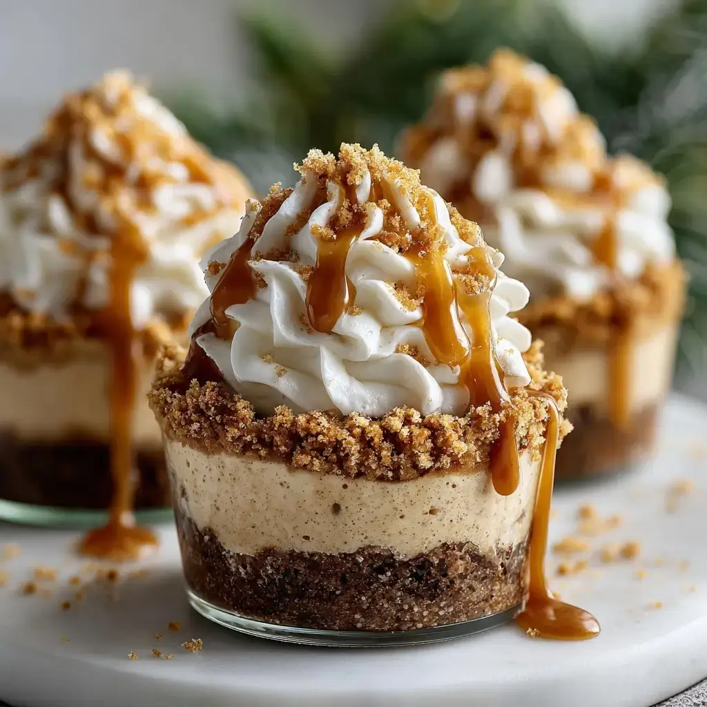 No Bake Gingerbread Cheesecake Cups