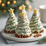 Salted Peanut Butter No Bake Christmas Trees