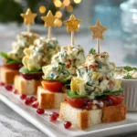 Spinach Artichoke Dip Christmas Tree Skewers