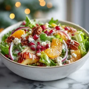 Winter Christmas Salad With Honey Mustard Dressing