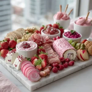 Pink Charcuterie Board