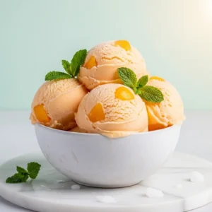 3 Ingredient Peach Sorbet