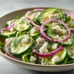Cucumber Feta Salad With Lemon Greek Vinaigrette