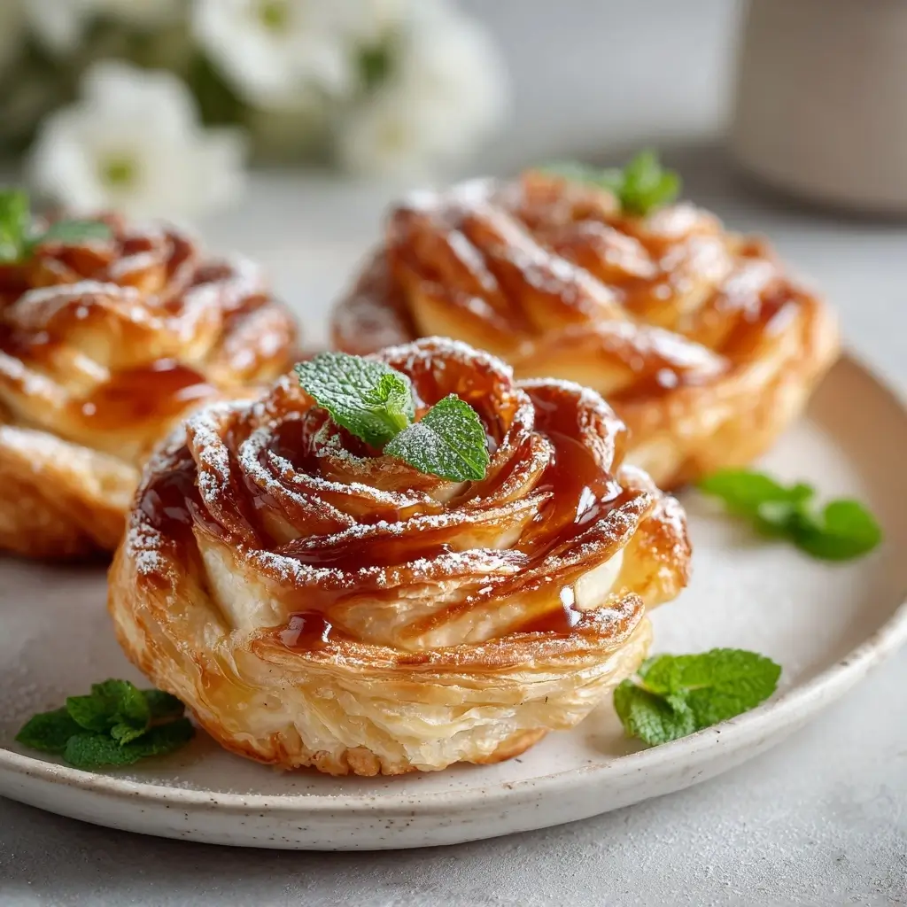 Delicate Apple Rose Pastry Blooms