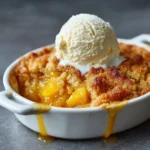 Dump And Bake Peach Cobbler
