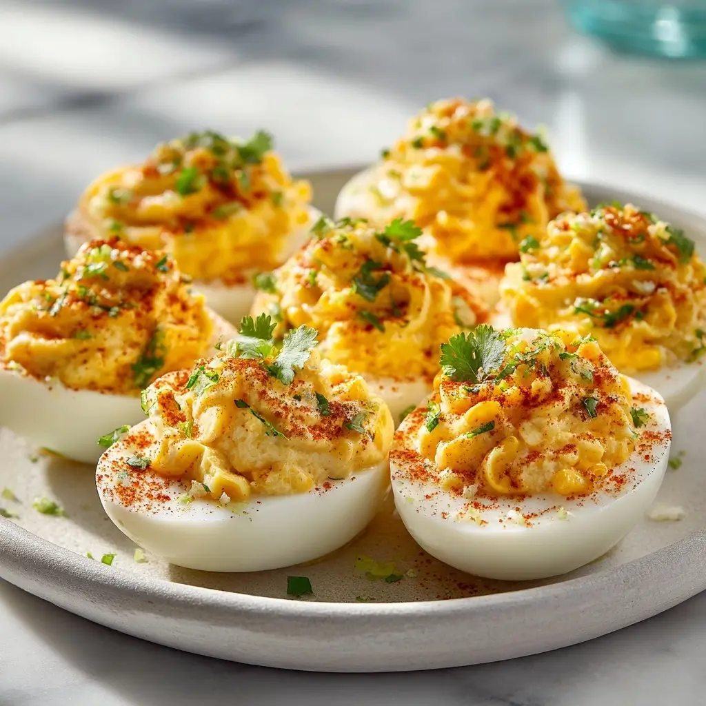 Mexican Street Corn Deviled Eggs