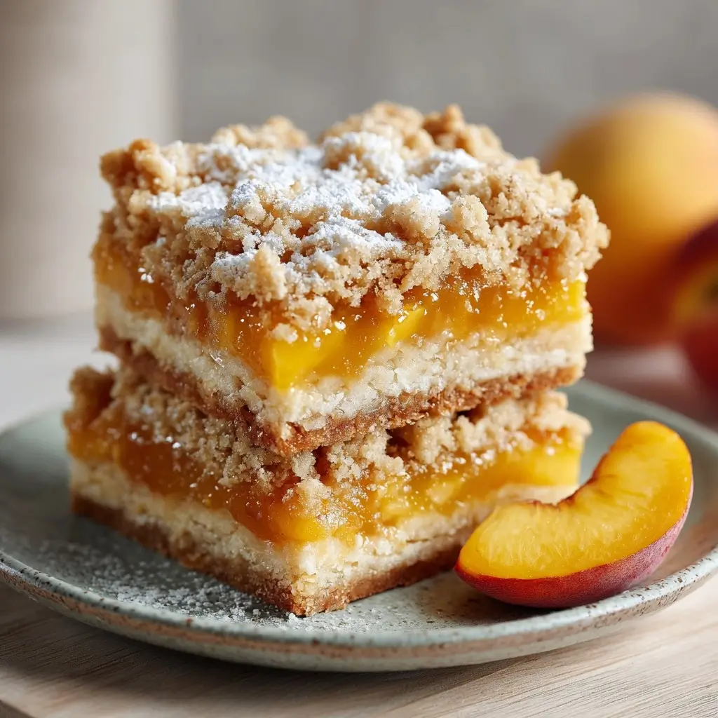 Peach Pie Crumble Bars