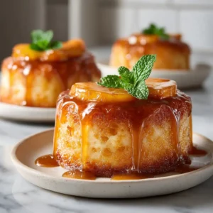 Peach Upside Down Mini Cakes
