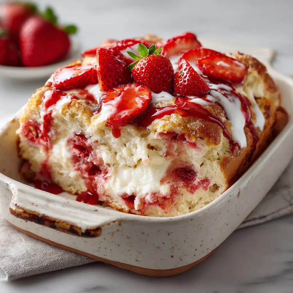 Strawberry Earthquake Cake