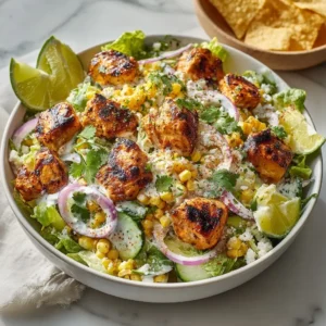 Street Corn Creamy Cucumber Chicken Salad