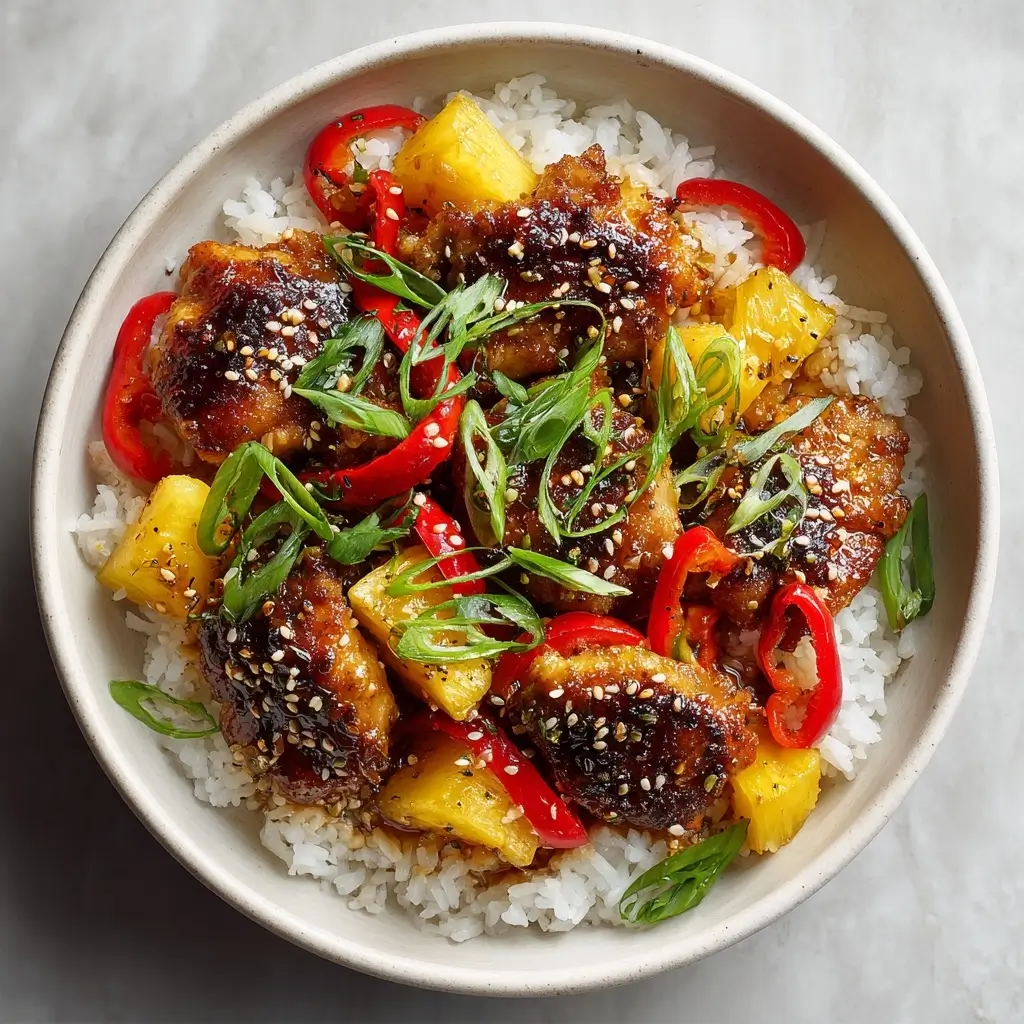 Sweet And Savory Pineapple Chicken And Rice