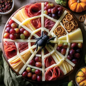 Halloween Spider Web Charcuterie: Creepy Easy Appetizer For Kids