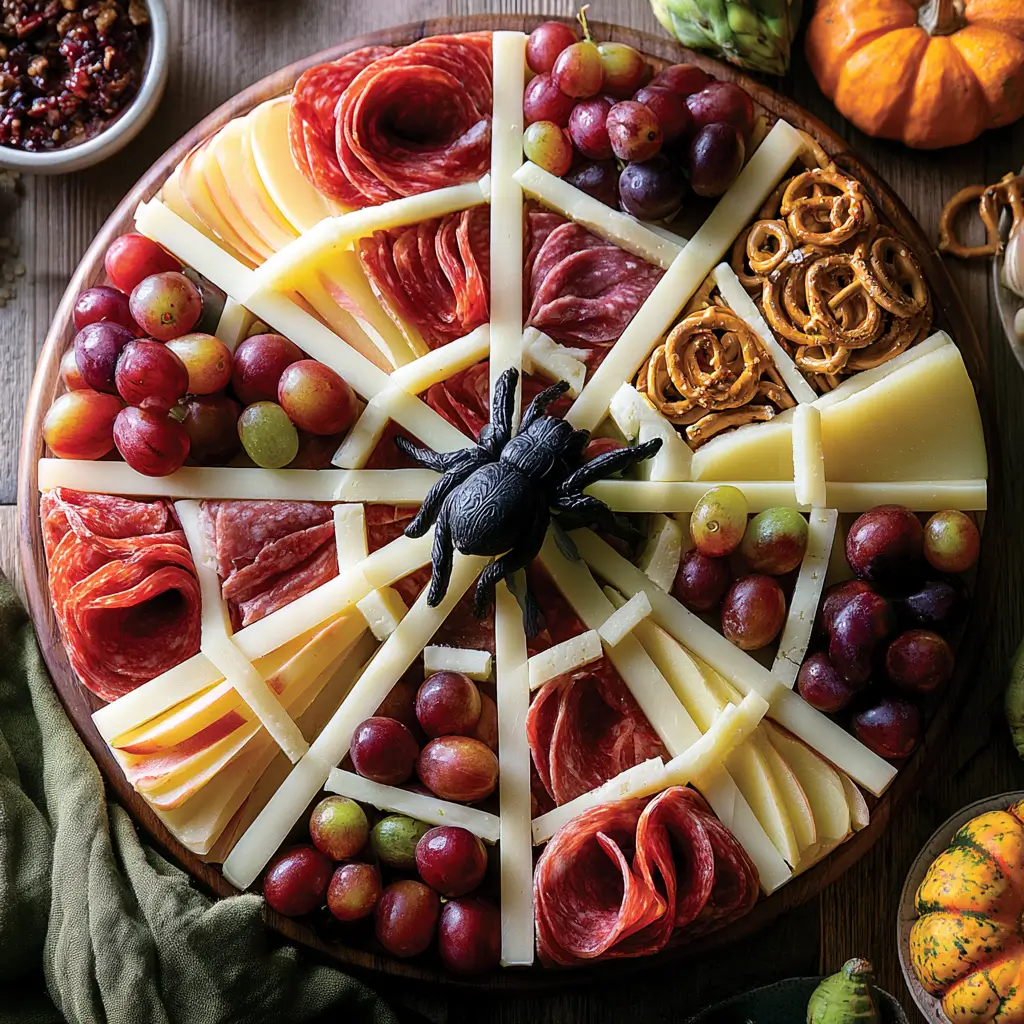 Halloween Spider Web Charcuterie: Creepy Easy Appetizer For Kids