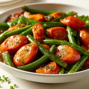 Honey Glazed Carrots And Green Beans