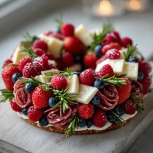 Patriotic Charcuterie Wreath: Festive 4th Of July Appetizer Idea