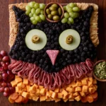 Black Cat Shaped Board Ideas For Halloween Spooky Party Appetizers