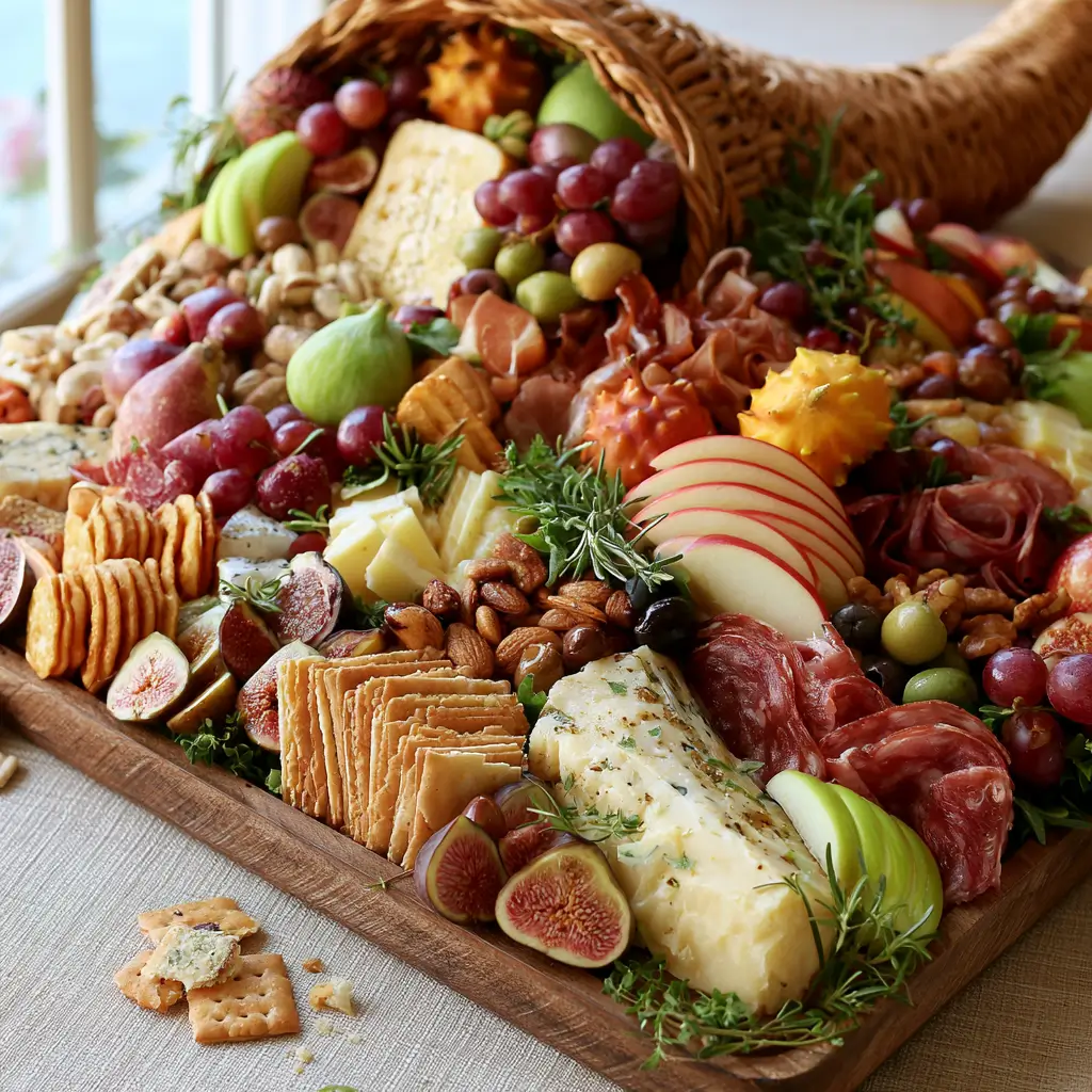 Cornucopia Charcuterie Board Idea For Thanksgiving