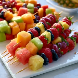 Fresh Fruit Platters And Kabobs For Refreshing Swim Party Food