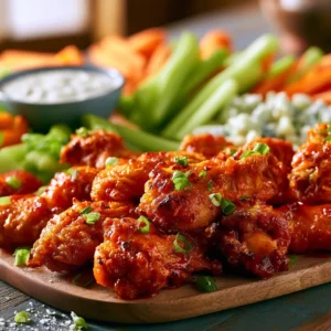 Game Day Charcuterie Board Buffalo Wings & Veggies