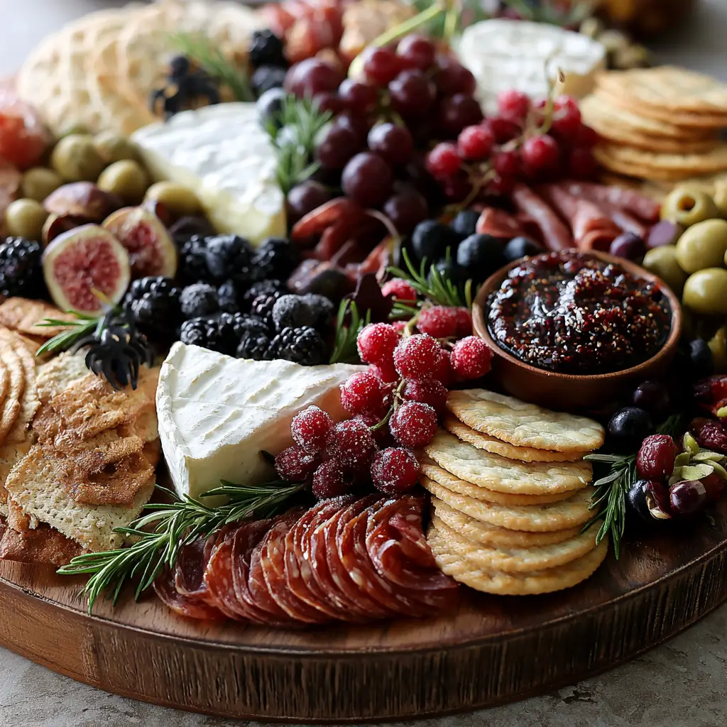 Halloween Charcuterie Board With Brie & Crackers