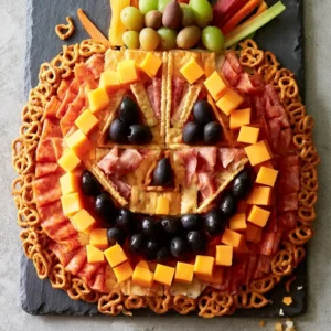 Jack O Lantern Charcuterie Board For Trick Or Treaters