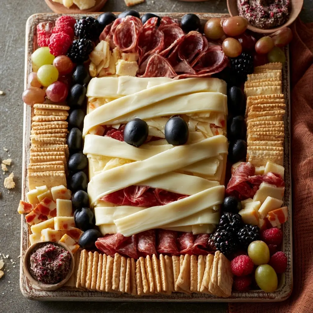 Mummy Shaped Charcuterie Board Idea