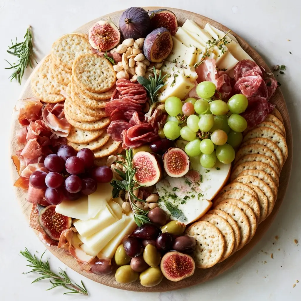 Round Charcuterie Board Guide With Garnish Arrangement Tips