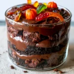 Brownie Dirt Pudding Halloween Dessert