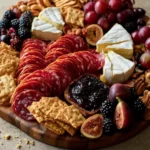 Halloween Charcuterie Board With Cured Salami & Brie