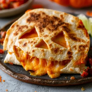 Jack O Lantern Halloween Quesadilla Recipe