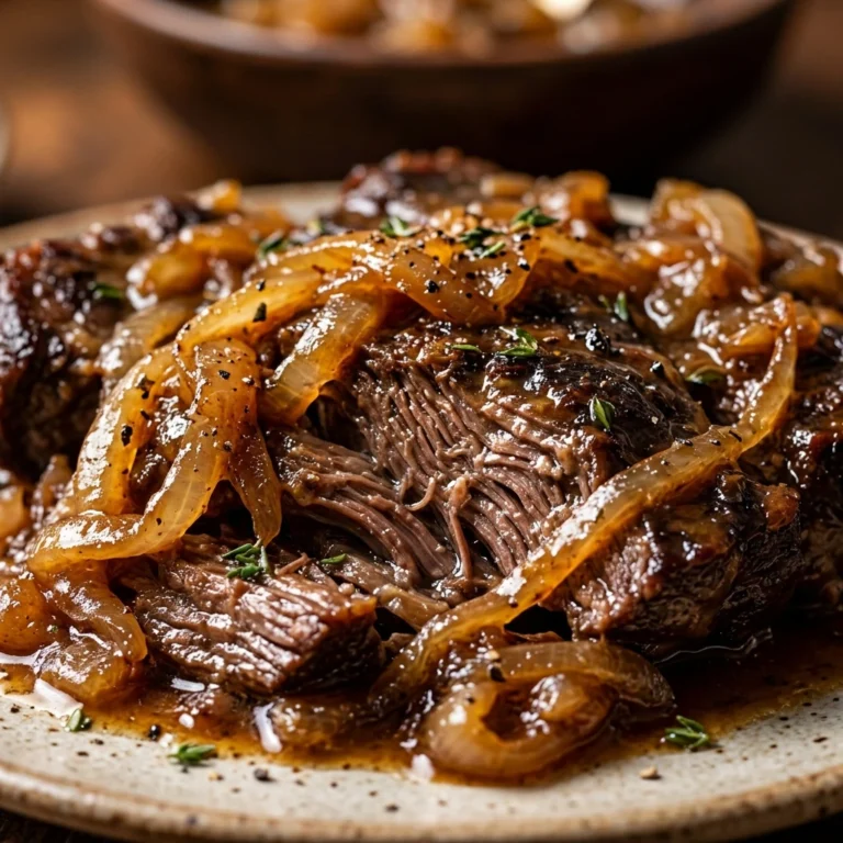 4-Ingredient French Onion Crock Pot Pot Roast