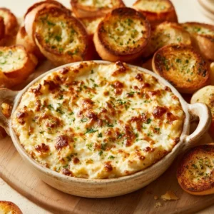 Baked Garlic Bread Dip | Thanksgiving Appetizer