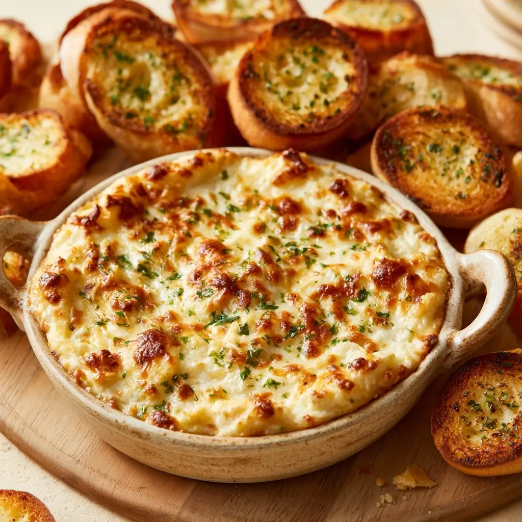Baked Garlic Bread Dip | Thanksgiving Appetizer
