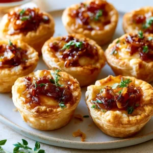 Caramelized Onion Gruyere Hot Honey Bites For Thanksgiving