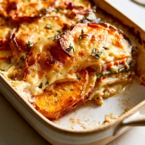 Cheesy Root Vegetable Gratin