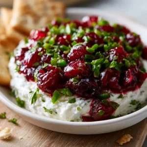 Cranberry Jalapeno Dip For Thanksgiving Table