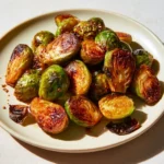 Crispy Brussels Sprouts With Maple Mustard Glaze