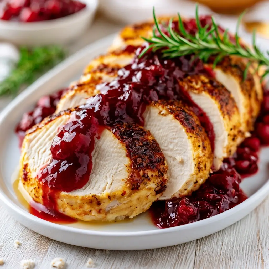 Crock Pot Turkey Breast With Cranberry Gravy For Thanksgiving Main Dish