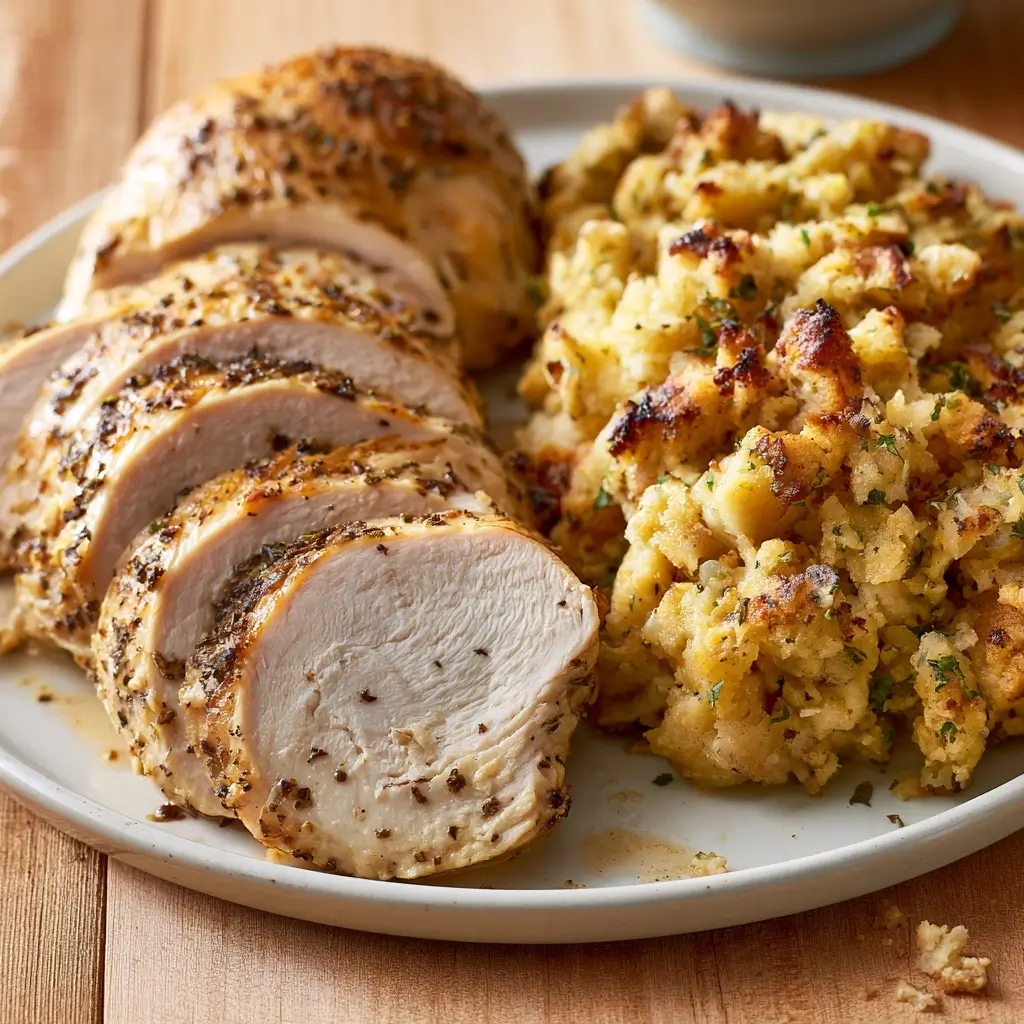 Crockpot Turkey Breast And Stuffing Recipe For Thanksgiving