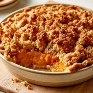 Crunchy Golden Pumpkin Pie Crisp With Cinnamon Streusel | Easy Fall Dessert