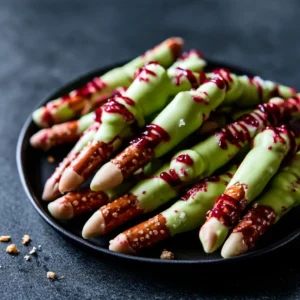 Halloween Witch Finger Pretzels
