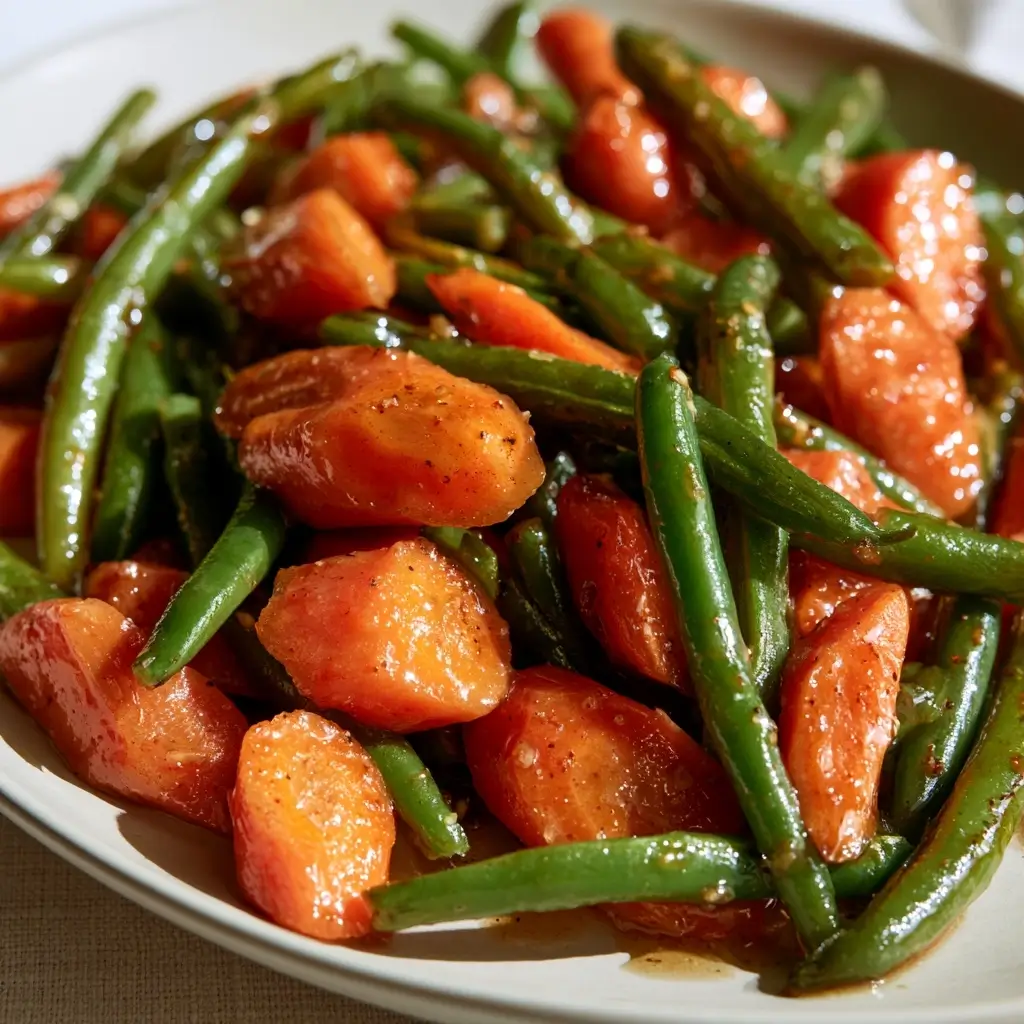 Honey Glazed Carrots And Green Beans | Easy Thanksgiving Side Dish