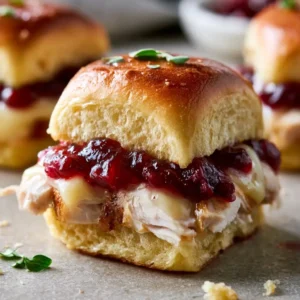 Leftover Turkey Cranberry Sliders | Simple Thanksgiving Dinner Ideas