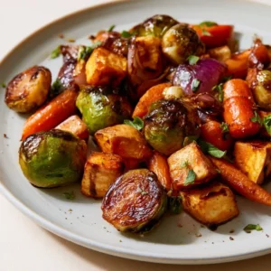 Roasted Autumn Vegetables With Balsamic Glaze Fall Side Dish
